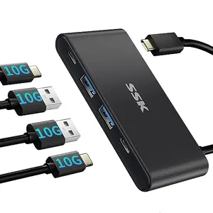 SSK USB C Hub with 10Gbps and 4 ports