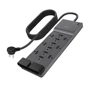 Belkin 12-outlet surge protector with 8ft cord on white background