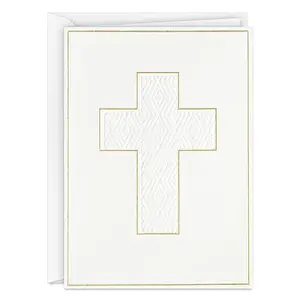 Hallmark gold cross blank cards with envelopes