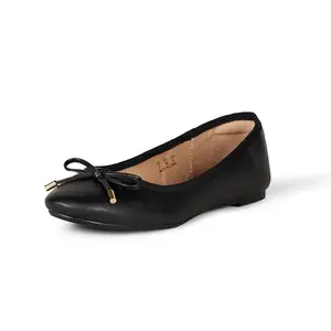 Amazon Essentials women's bow ballet flats in black