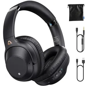 Lavales E500Pro hybrid active noise cancelling headphones in black