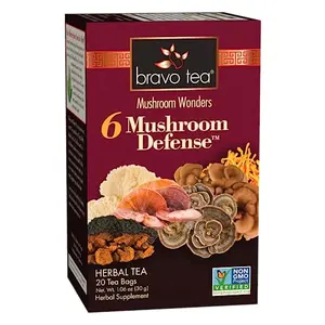 Bravo Tea 6 Mushroom Defense Herbal Tea box