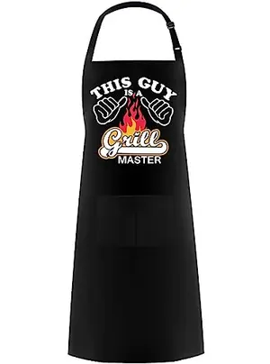 Adjustable black Hyzrz Grill Master apron with two pockets