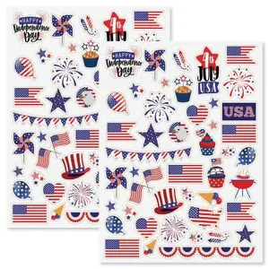 Current Celebration patriotic sticker variety pack with 48 stickers on two sheets