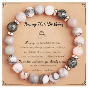 Natural stone bead bracelet with subtle earthy tones, perfect for everyday wear
