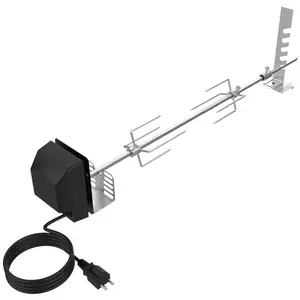 DcYourHome Universal BBQ Rotisserie Grill Kit with UL certified motor