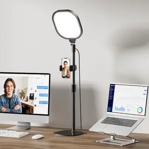 LitONES desk ring light with flexible stand for video calls