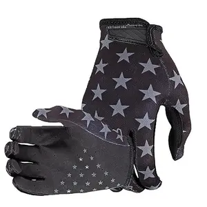 EXCEREY American Flag Mountain Bike Gloves with Gel Padding
