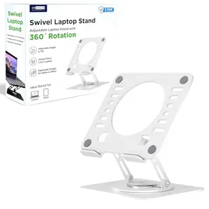 Uncaged Ergonomics Swivel Laptop Stand on a desk