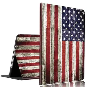 SOMFUAKA iPad Air Case with Vintage American Flag design