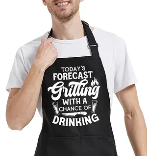 OzosKeiw funny grill apron with humorous text