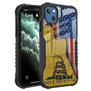 FJyuanqi Don't Tread On Me iPhone 15 case with Gadsden flag