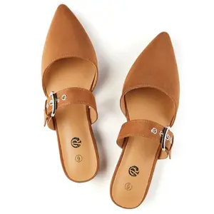 Rekayla Adjustable Pointed Toe Mules - Comfortable Office Shoes