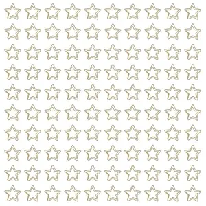 Pssopp small nonslip gold star paper clips, 100 pieces