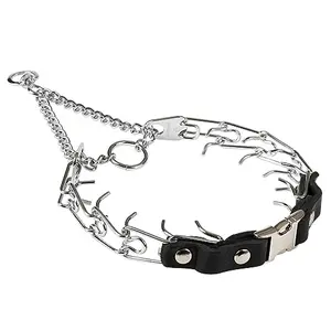 Herm Sprenger small prong collar with swivel ring and buckle on a puppy