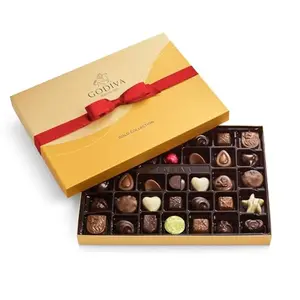 Godiva Anniversary gold chocolate box with 36 assorted pieces
