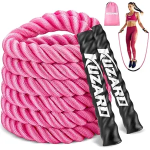 KUZARO pink 1.5lb weighted jump rope