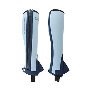 AK Passion Kids neoprene half chaps in navy/sky