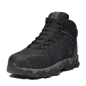 Timberland PRO Powertrain Sport alloy safety toe athletic work shoe in black and grey