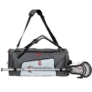 Silverfin grey lacrosse bag used as backpack and duffel
