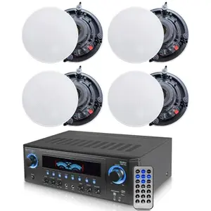 Technical Pro receiver with two pairs of in-ceiling speakers