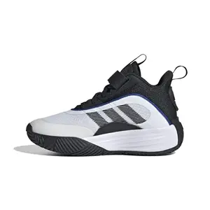 Adidas Own The Game 3.0 kids basketball-inspired shoes in white and black