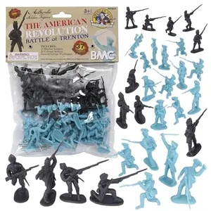BMC Revolutionary War Battle of Trenton figures in powder blue and coal black