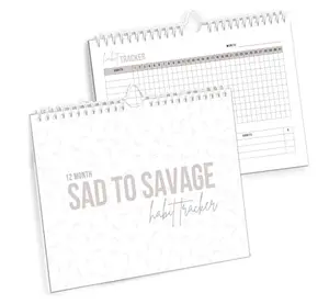 Sad to Savage Habit Tracker with glossy cover and educational content