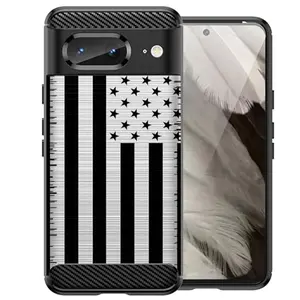 CasesOnDeck monochrome American flag Pixel 8 case
