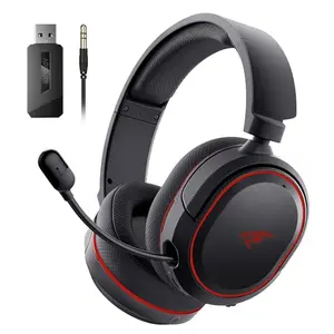 Valorise wireless gaming headset in black-red