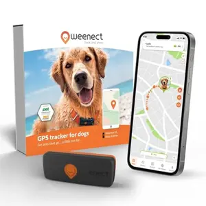 Weenect Dog XS GPS tracker on dog collar