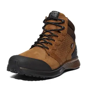 Timberland PRO Reaxion Mid soft toe waterproof hiker work boot in brown