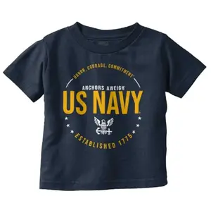 US Navy anchors aweigh toddler t-shirt