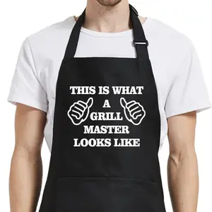 Oxpaynop funny BBQ apron for men with two pockets