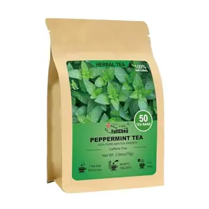 FullChea Peppermint Tea bags in resealable pouch