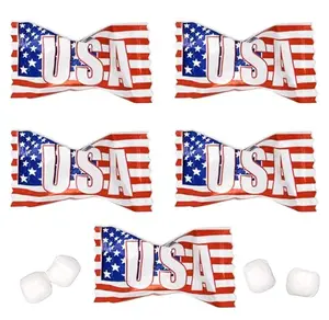 100-count bag of individually wrapped American flag butter mints in red, white, and blue wrappers