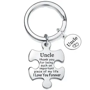 Waeceip Uncle Keychain with sentimental message - Thank you for being such an important piece of my life
