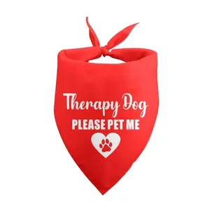 Therapy Dog Please Pet Me funny dog bandana