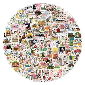200 piece farm sticker pack with various farm designs, vinyl waterproof decals in multiple sizes