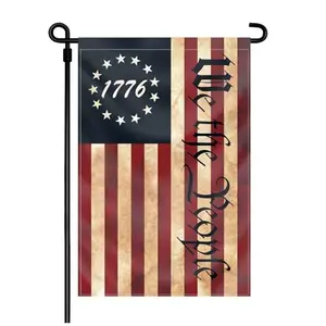 FULAISMGS We The People 1776 tea stained garden flag double sided