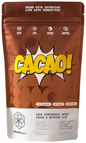 Ultra Life Sport ceremonial cacao powder packaging