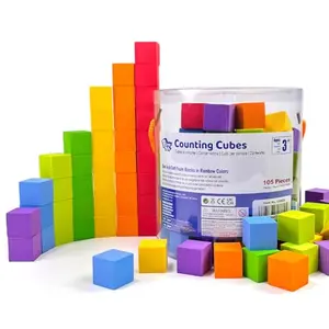 Pairez Toys Foam Counting Blocks 105 pieces in rainbow colors