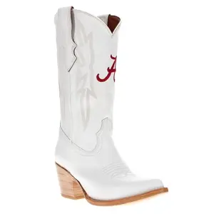 Patriotic Alabama cowgirl boots with embroidery
