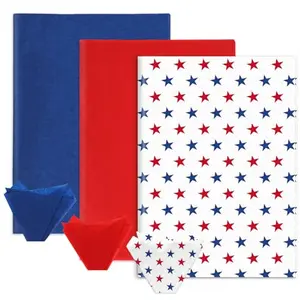 Patriotic tissue paper with stars and solids