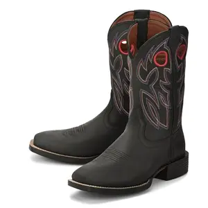 Justin Bowline Men's Square Toe Full-Grain Leather Western Boots
