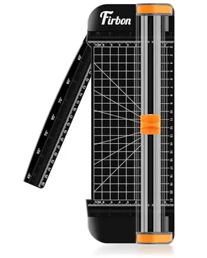 Firbon Black A5 paper cutter small trimmer for clean cuts on coupon and cardstock