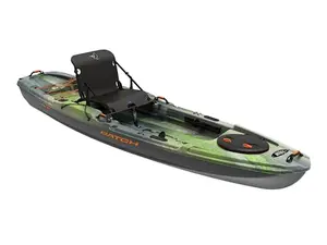 Pelican Catch Classic 120 fishing kayak in lightning color with rod holders and storage hatch