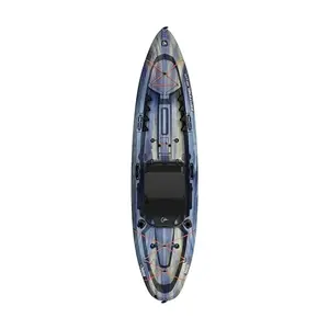 Pelican Sentinel 100X Angler sit-on-top fishing kayak in night wave color on calm water