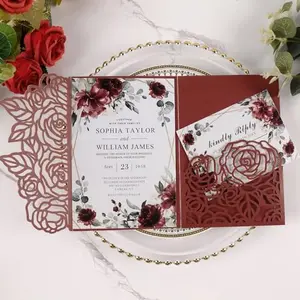 Maffily laser cut wedding invitation kit