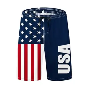 FT FENTENG American flag swim trunks with mesh lining